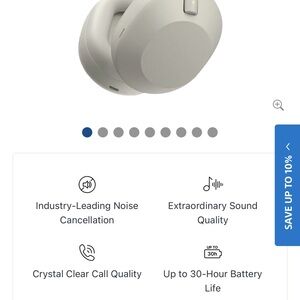 GUC SONY WH-1000XM5 Wireless Over-Ear Headphones in Light Gray